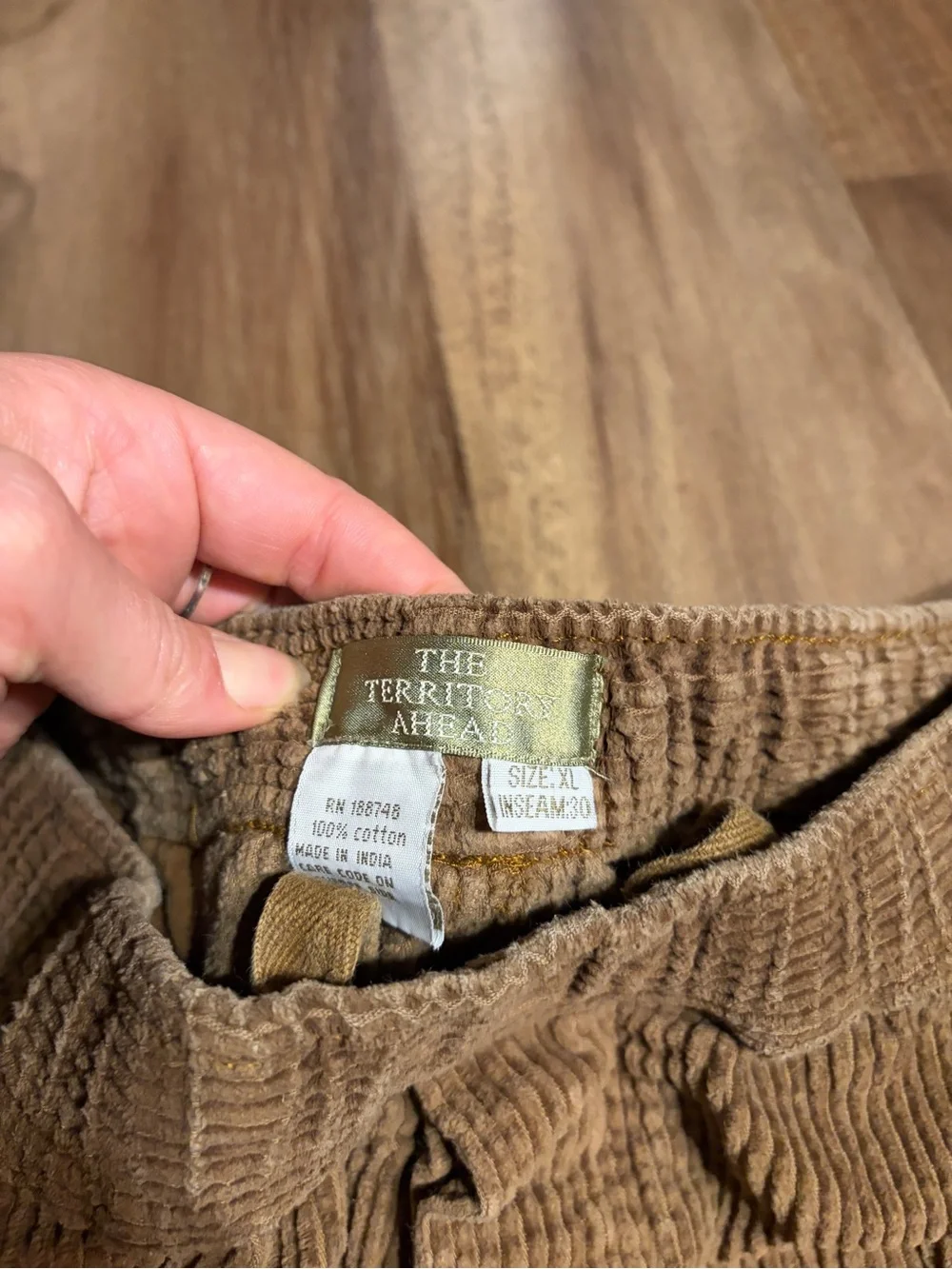 Men's Brown Corduroy Pants - Casual Relaxed Fit 100% cotton